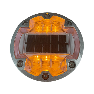 Aluminiumgehäuse Solar-LED-Straßenmarkierungen, gelbe Auffahrt, Solar-Straßenbolzen-Licht