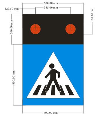 blaues Zeichen des Fußgängerübergang-18V