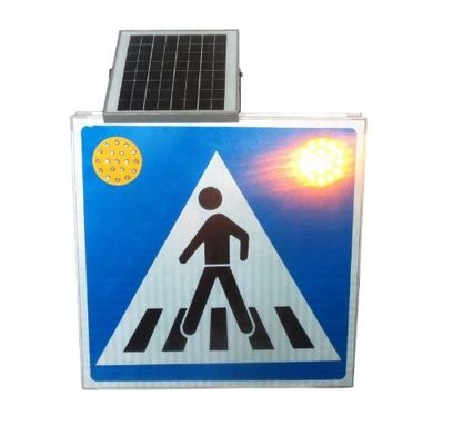 Hohes Solarfußgängerübergang-Zeichen-einfache Installation der Helligkeits-5W 18V