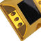 Goldene 105mm wasserdichte angetriebene IP68 Solarkatzenaugen für Fahrstraßen